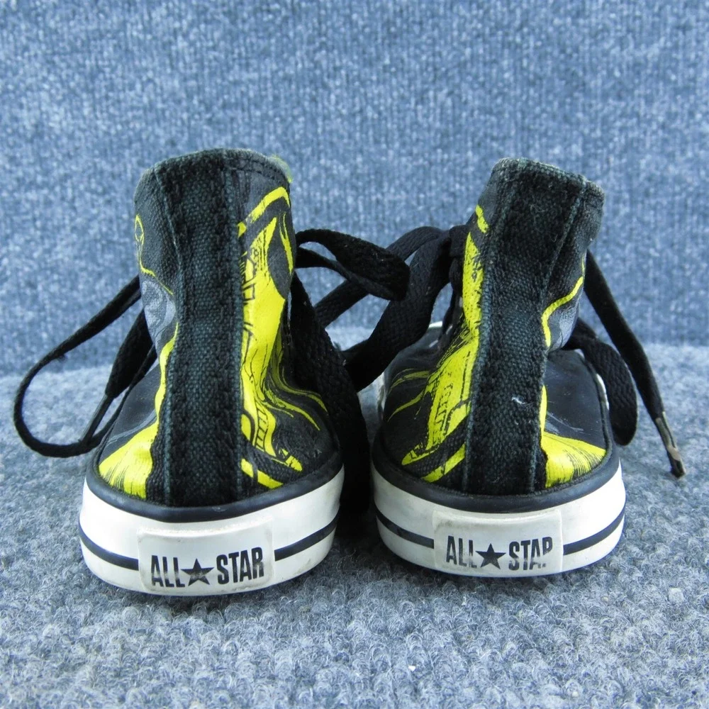Converse Boys Sneaker Shoes Black Synthetic‎ Lace Up Size T 7 Medium